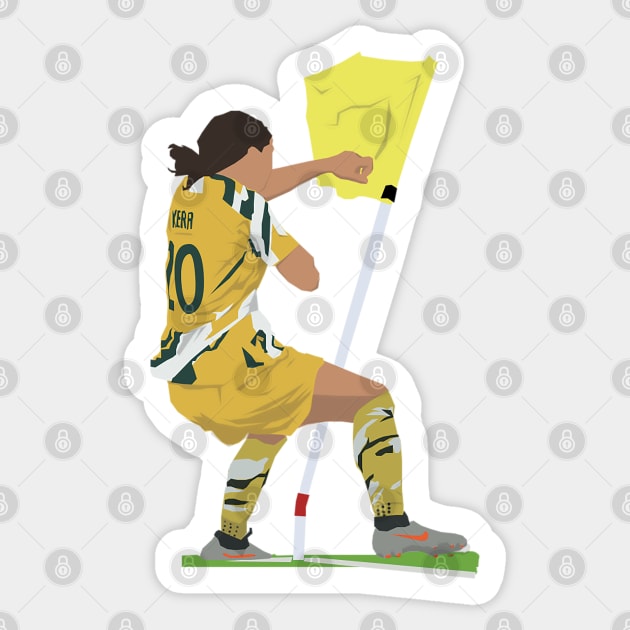 Sam Kerr Corner flag celebration Sticker by Hevding